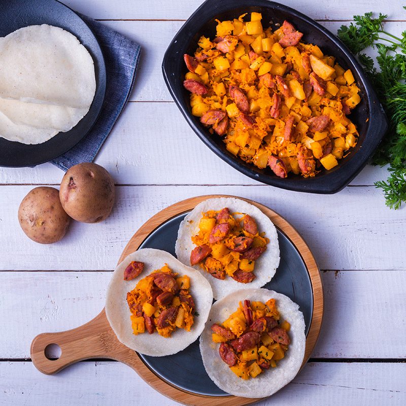 Tortillas con Picadillo